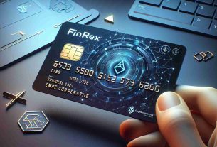 Create a high-definition, realistic image of a groundbreaking 'FinRex' card which has been introduced by a Canadian cryptocurrency exchange with the aim to empower corporations. The card design should be sleek and modern, capturing the essence of innovation and technological advancement in its layout and colour scheme. The card should also feature some indications of its crypto association, like an incorporated crypto symbol or similar designs.