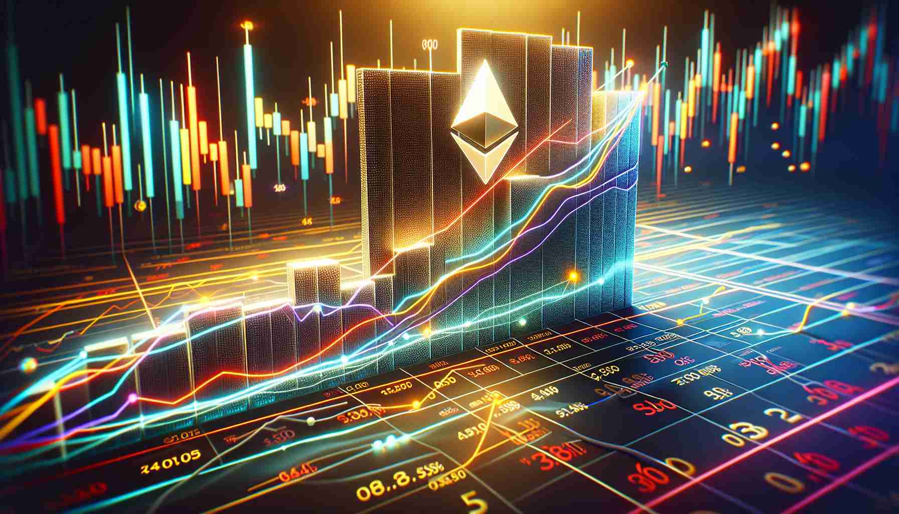 A high-definition, realistic visualization of the influence of BitMEX reserves on Ethereum's price trajectory. This should depict a graph with the Ethereum price trajectory on one axis and the BitMEX reserves on the other, showing how changes in the reserves impact the price of Ethereum. The graph lines should be represented in bright, contrasting colors for clarity, and accuracy should be paramount, reflecting real historical data. The background is professional and sleek. Numbers, labels, and a key should be included for context.