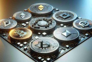 A highly detailed, realistic image showcasing a set of new cryptocurrency tokens about to enter the market. The tokens should display a variety of designs, colors, and symbols that indicate they are new entries. They should be featured on a hi-tech, virtual platform suggestive of a digital marketplace.