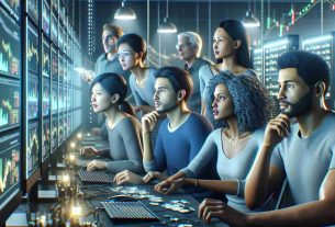 A realistic, high-definition visual representation of diverse cryptocurrency miners of different descents, such as a Middle-Eastern woman, a Hispanic man, a South Asian woman, and a Black man, engrossed in adjusting to new income dynamics. They are attentively looking at multiple screens showing cryptocurrency trends and graphs, in a bustling workspace filled with high-tech computing gear. The scene is bathed in the soft, electronic glow of the screen lights. Some are contemplating, some are excitedly discussing strategies, and others are methodically making adjustments on their computers.