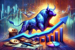 Generate a realistic high definition image showcasing a metaphorical illustration of recovery. Ideally, it should include a visual representation of the concept of bullish financial indicators, such as a bull showing strength or a graph showing an upward trend. Please do not make references to any specific digital currencies or financial instruments.