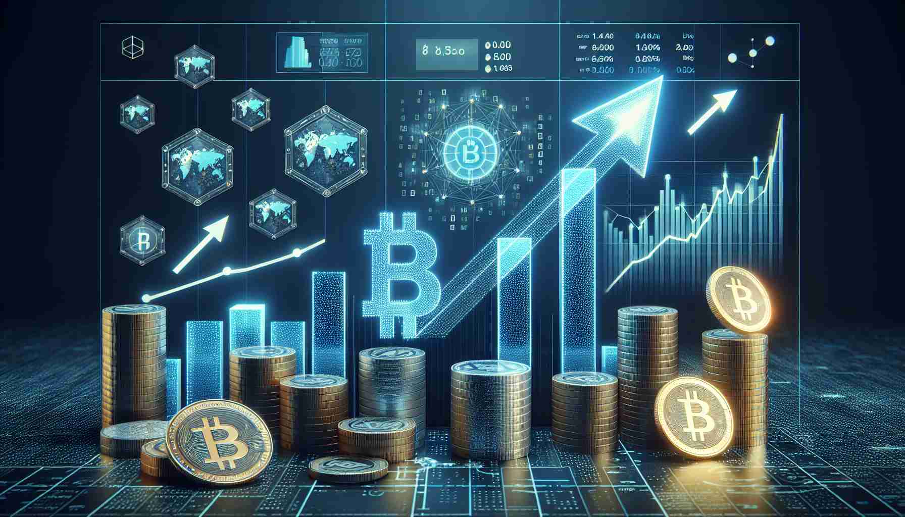 A high-definition, realistic illustration showcasing the concept of market sentiments signaling a potential recovery for digital currencies that have recently experienced downtrends. The image could feature symbols typical of the cryptocurrency market such as digital graphs, arrows pointing upwards, coins and screens showing numbers. Be sure to visually embody the idea of market recovery despite recent slumps.