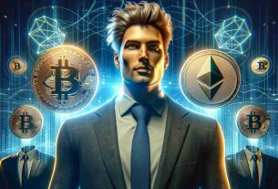 A high-definition, photorealistic image depicting a public figure who is known for his business ventures, with distinctive hairstyle and unique tan complexion, standing near symbols associated with cryptocurrency, such as Bitcoin and Ethereum logos. The scene radiates a sense of strong support coming from unspecified locations, giving an impression of widespread enthusiasm towards digital currency. Please do not include any personal identifiers or features unique to this individual. Ensure that the image conveys the idea of substantial support for cryptocurrency, not the individual.