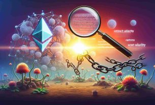 Create a realistic, high-definition illustration that shows a complex ecosystem, but in this case symbolizing the Ethereum blockchain network. This ecosystem is coming out of darkness and into clarity, indicating the end of scrutiny. As a symbolic representation of the news headline, include elements like unchained shackles, a magnifying glass now set aside, and a bright sunrise illuminating the network's visibility, clarity, and stability. Please don't include any real persons or specific logos.