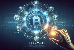 Generate a detailed and realistic high-definition image symbolizing a technology company, Nabatech, opting for a Substrate-based blockchain to launch a digital asset platform. The image should conveys the idea of technological innovation, blockchain transformation and digital asset management.