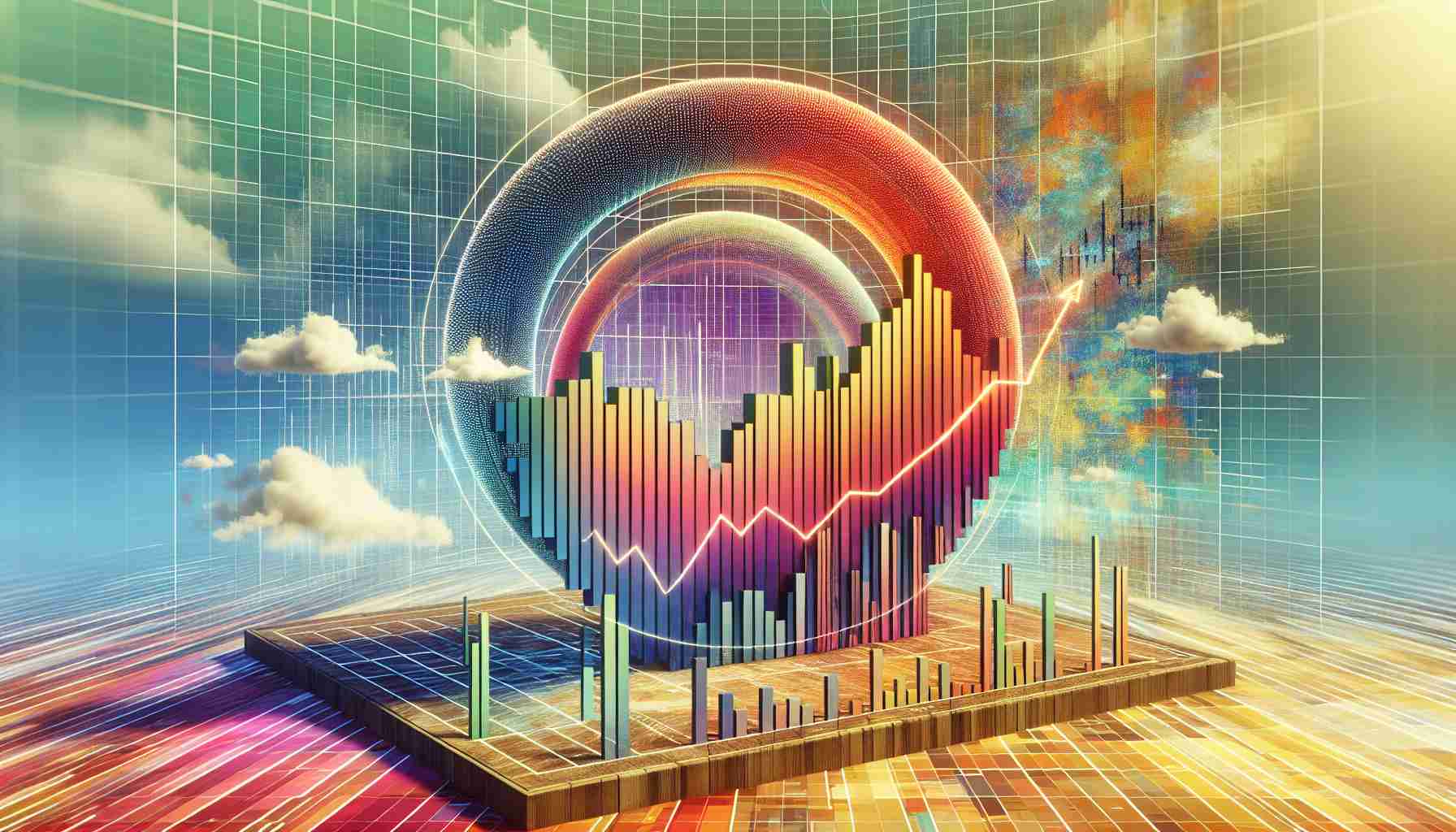 A high-definition, realistic illustration depicting the concept of 'recovery after price adjustment' through the representation of an abstract chart. The chart showcases an initial downward trend, representing the 'price adjustment', which is followed by an upward trend, symbolizing 'recovery'. The environment around the chart is vibrant, embodying the potential for growth and recovery. The chart itself is designed with multiple colors to enhance the visual appeal.