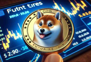 An realistic high-definition image showing a brand new futures contract for a popular virtual coin. This coin features a Shiba Inu dog as its mascot and is set to launch by a major cryptocurrency exchange dealing in derivatives.