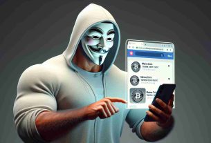 A high-definition, realistic image of an anonymous muscular man, with a clean-shaven head and wearing a casual outfit, who is targeted in a digital currency scam via a social media hack. The scenario portrays a meme coin scheme unfolding on a simulated version of a popular social networking site.