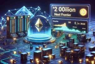 Realistic high-definition image representing the concept of Ethereum's next frontier, where a fictional company named 'MegaLabs' has recently raised 20 million dollars in funding to develop an ultra-fast blockchain named 'MegaETH'. The scene can include an innovative and futuristic setting, with elements to symbolize the blockchain technology, such as interconnected nodes, advanced computers, and a progress bar filling up to the 20 million dollar goal for the investment.