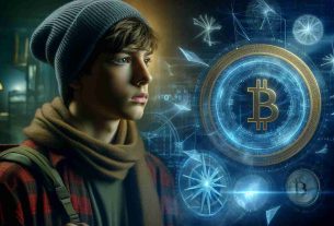 Realistic HD portrayal of an intriguing plot involving a young Caucasian male teenager and a mystery revolving around a cryptography-based digital coin