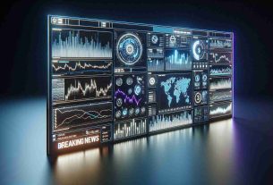 A high-definition, realistic representation of a state-of-the-art cryptocurrency trading platform. The platform appears advanced and innovative, showcasing charts, graphs, and other trading tools. Strikingly, there's a breaking news banner at the bottom of the platform screen indicating that it has just raised $12 Million in its Series A funding round.