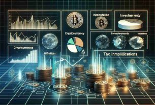 A high-definition, realistic image displaying the concept of understanding the cost of cryptocurrency investments and tax implications. The image could include graphics like line graphs showing cryptocurrency value trends over time, pie charts illustrating distribution of investments in different cryptocurrencies, and text blocks highlighting key points about taxation rules. The scene is set against a digital futuristic backdrop to symbolize the technology-driven nature of cryptocurrency.