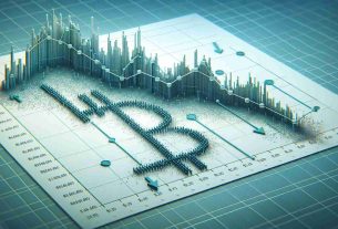 A high-definition, realistic illustration of a line graph indicating Bitcoin's downward trend, suggesting a possible fall to a value of $60,000. The graph should be larger at the center of the image, filled with points and lines representing fluctuation. Arrows and other indicators should highlight the declining trajectory. Use subtle tones of blue and green for the graph. The background should be clean and minimalistic, allowing the graph to stand out.