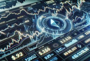 A highly detailed and realistic HD view of a stock market screen showcasing a surge in Ethereum's value and consequently leading a cryptocurrency market revival. The screen displays complex charts, numbers and trend lines indicating the increased value of Ethereum. There are numerous other smaller cryptocurrency tickers in the background showing a general uplift in the market. Please note this image is symbolic and doesn't represent any actual financial data.