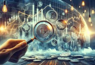 A high-definition, realistic image that visually represents the concept of 'Examining the Crypto Climate: Factors Influencing Recent Market Pullbacks'. The image could include various symbols of cryptocurrency, like coins and graphs descending to represent market pullbacks. In the foreground, a magnifying glass scrutinizes these symbols, indicating an examination of the factors influencing this downturn. There could also be a broad background of a climate scene, perhaps a stormy weather to symbolise volatility, tying the concept to 'crypto climate'. Remember the focus is on the intricacies of the crypto market.