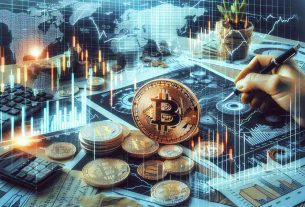 Generate a high-definition, realistic image depicting the recent trends in Bitcoin markets and mining sector. Show various charts demonstrating price movements and mining activity growth, with scribbled notes and related articles scattered across a financial broker's desk.