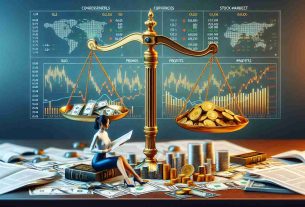 A detailed and realistic high-definition illustration of a conceptual scene. Things should include a balance scale symbolizing a comparison, specific congressional stock picks represented through various stock market charts and diagrams laid on a table. On one side of the scale, place world currencies, while on the other, graphically represent profits, maybe in the form of gold bars or coins. An investor character, of East Asian descent and female, is studying these elements, her facial expression eager and focused. The idea is to symbolize the profitability of investment decisions based on Congressional stock picks.