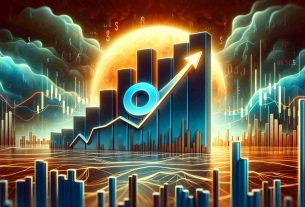 Show a realistic, high-definition image that symbolizes the increasing interest in Solana-based Non-Fungible Tokens (NFTs), despite the fluctuating value of the SOL token. It could showcase an abstract representation of a graph or chart showing the rising trend in interest, set against a backdrop of tumultuous stock market figures to demonstrate the price hurdles. Please do not include any real currency or company symbols.