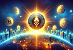 Create a high-definition, realism-inspired image representing the cryptocurrency Solana shining brightly, symbolizing its exceptional 24-hour surge, in comparison to other major cryptocurrencies, which are represented as dimmer and less luminous.