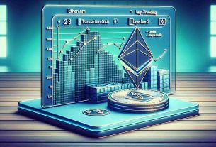 Generate a photorealistic high-definition image displaying a graph that indicates the transactional costs on Ethereum reaching a multi-year low. Show a Layer 2 solution, represented conceptually, effectively mitigating the fees. The scene could feature symbols or metaphorical representations for Ethereum, transaction costs, and Layer 2 solutions like a stylized Ethereum logo, a down-trending graph, and a protective shield or barrier respectively.