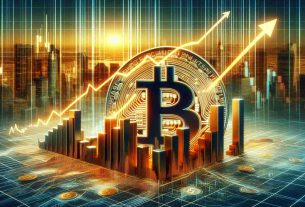 Realistic high definition graphical representation showcasing the market dynamics between an arbitrary Bitcoin Exchange-Traded Fund and the fluctuating patterns of investment inflows, visualized as a rise and fall scenario. This should not reference any specific companies or individuals but present a general depiction of such financial dynamics.