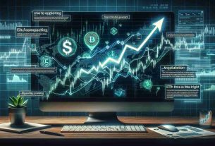 An HD image depicting the anticipation around a financial event. Symbolize it through a digital graph on a computer screen showing a cryptocurrency, coded 'S', experiencing a surge. Intertwined are snippets of news articles and blog posts supporting the growth narrative, scribed with anticipatory headlines referring to an upcoming ETF application.