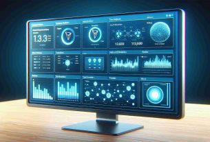 Generate a realistic and detailed HD image of a screen showcasing an analytics platform that supports TRON Network Data. The platform's interface should display various charts, graphs, and analytics data relevant to a typical blockchain network, like node distribution, number of transactions, block details, and more. The platform color scheme should be blue and white, typical of numerous other analytics platforms, ensuring a familiar and comfortable user experience.