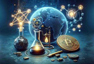 Realistic high-definition depiction of the concept symbolizing the collaboration between alchemy and a global coin to form a breakthrough blockchain platform. The image involves the thematic symbols of alchemy like an alembic, retort, and philosopher's stone coupled with the image of a globe-inscribed coin. They come together in a stylish and harmonious manner to give rise to a robust, advanced blockchain structure. This should illustrate innovation, breakthrough, and global unity.