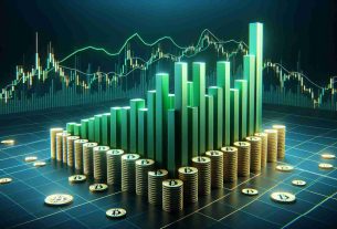 Generate a realistic, high-definition image showcasing a bar graph where majority of the bars (representing Bitcoin holdings) are colored green indicating profitability. The volume of these profitable holdings should appear overwhelming amidst a backdrop of static pricing, represented by a flat line continuous across the graph's timeline. The ambience of the image should reflect a sense of stability in Bitcoin pricing with a positive sentiment implied by the majority of green bars.