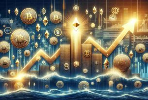 Generate a high-definition, realistic illustration that encapsulates the concept of a rising tide in the world of cryptocurrency. The illustration should demonstrate the new era of digital asset expansion, showcasing a variety of crypto coins such as Bitcoin, Ethereum, and Litecoin. Please also include symbols and elements that represent growth, like upward trend lines, positive numbers, and graphs. The overall ambience should be optimistic and progressive.