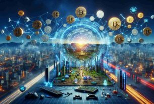 A high-definition, realistic image representing the concept of gaming in the cryptosphere. The scene should showcase various innovative elements and symbols associated with cryptocurrency, such as digital coins, blockchain networks, and futuristic technology. It should also illustrate a sense of growth and expansion, perhaps through images of rapidly growing digital trees or expanding cityscapes. Include representations of video game elements such as virtual reality goggles, controllers, and screens. The image should embody a combination of contemporary gaming culture and the promising field of cryptocurrency-related gaming innovations.