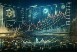 Generate an image that depicts a high-resolution, realistic theme of a market graph adjustment following a surge. The graph should prominently display a line chart representing the value of a generic virtual currency plunging after a peak, signifying an ETF high. The graphics should invoke feelings of financial analysis and market dynamics, with numbers, lines, and labels. There should be a strong contrast between the rising and falling sections of the plot. Please also include visual representations of market indicators and statistical analysis tools for a more comprehensive financial representation. Illustrate this digital economic scene using a modern, clean aesthetic.