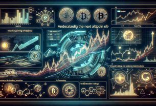 An illustrative diagram showing the trends in the cryptocurrency market. This should demonstrate the anticipatory nature of the next altcoin rally. Include visual representations of various types of altcoins trending upwards, accompanied by charts depicting their performance and future predictions. It should communicate the concept of understanding these trends in a high-definition, realistic manner. The image should encapsulate a learning curve that an investor would need to anticipate the surge in altcoin prices. Please also include related symbols and potentially even equations related to financial market analysis, in a manner that conveys a sense of comprehension and interpretation.