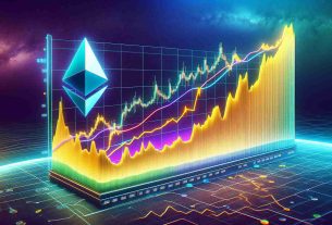 High-definition, realistic graph comparing the trading volumes of Solana and Ethereum in terms of decentralized exchange (DEX) activity. Display a clear visual uptick in Solana's part as it surpasses Ethereum's volume. Make the graph easy-to-read, with Solana and Ethereum distinguished by different colors. Include a timeline below the graph to provide reference to the time period of this event.