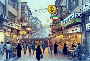 Generate a highly detailed drawing of bustling city streets in Tehran, illustrating the fervor of cryptocurrency. Display a variety of inhabitants excitedly discussing this new trend. Show currency exchange signs showcasing cryptocurrency prices. Convey a sense of economic strain visible in the backdrop - worn-out buildings, closed shops or subtle signs of financial hardship. Ensure a multitude of scenes reflecting the daily life of Iranians against the digital rush.