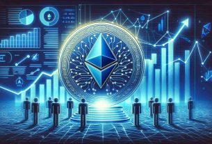 Generate a high-definition and realistic depiction of emerging Ether Exchange Traded Funds (ETFs). Illustrate this through symbolic imagery that might include a stylized Ethernet network, graphs showcasing upward trends, and digital coins inscribed with the Ethereum logo.