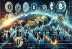 A high-definition, realistic image that showcases a varied spectrum of earnings in the realm of blockchain technology. The scene includes a visual representation of different cryptocurrencies such as Bitcoin, Ethereum, and others, rendered distinctly. It might include graphics showing rise and fall of these currencies over time and could also demonstrate how different individuals involved in the blockchain industry - a Hispanic woman who is a Blockchain Developer, a Caucasian man who is a Cryptocurrency Trader, a South Asian woman who is an Ethereum Miner, a Black man who is a Bitcoin Investor - are responding to this landscape of diverse potential earnings.