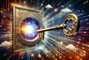 Generate a highly detailed image that signifies the unlocking of new frontiers in the digital asset world. Picture a large, old-fashioned, intricately designed brass key unlocking a resilient steel door. Behind this door, envisage a glowing portal of light representing limitless opportunities. Emanating from the portal, depict different symbols of digital assets like binary codes, cloud data storage, blockchain chains, and decentralized graphs, emerging and dispersing to evocatively symbolize the expansion and growth of digital assets.