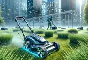 Imagine a high-definition, realistic scene of revolutionizing lawn care. In the foreground, there is a cutting-edge robot mower, sleek and modern in design, autonomously maneuvering through tall grass. It's absolutely precise in its path, leaving a trail of perfectly trimmed grass behind it. Around it, the once tall and untamed lawn is now a neatly manicured garden. This robotic serum of the garden shows the future of lawn care, blending the convenience of technology with the natural beauty of an outdoor space.