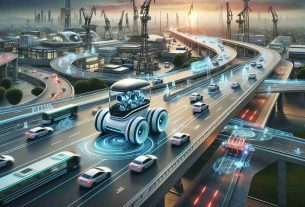 Create a detailed and realistic high-definition image displaying a transformative moment in transportation brought about by next-generation robotic vehicles. These vehicles can be designed with futuristic elements, showcasing advanced robotics technology like autonomous driving systems, AI drivers and eco-friendly energy consumption. They can be moving on smart highways with integrated traffic and navigation systems. The background can show a bustling cityscape or industrial setting representing a technologically advanced society with an emphasis on green technologies.