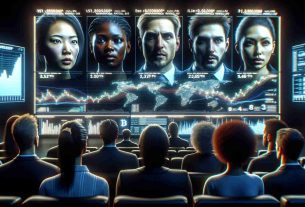 A realistic, high definition image of a diverse group of investors facing a large screen. The investors include an East Asian male, an African female, a Middle-Eastern male, and a Caucasian female. They display expressions of intense focus and suspense as they watch the data on the screen that shows the soaring illiquid supply of Bitcoin. The figures, graphs, and infographics on the screen are intricate and glowing, emphasizing the rising numbers associated with Bitcoins. The room is dimly lit and filled with a palpable tension, evocatively capturing the world of cryptocurrency investment.