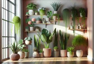 Generate a high definition, realistic image that shows the optimal placement for various types of houseplants. You should consider factors such as the amount of sunlight available in different areas of the house. Include a diverse collection of plants like succulents, ferns, ivy, and spider plants. Show them in pots and vases of different sizes, shapes, and colors. Some of them placed by the bright windows, some in the shaded corners or atop bookshelves. Apply some labels or indicators to help understand why each plant is placed in its respective location.