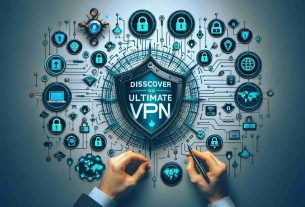 Generate a realistic, high-definition image which depicts the concept of 'Discover the Ultimate VPN Experience'. Include symbols related to cybersecurity such as padlocks, secure network icons and key rings. Visualize a defensive shield, representing ultimate protection. The phrase 'CybeGuard' should be prominently displayed, suggesting it as a formidable VPN provider.