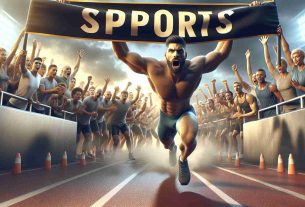 Create a photorealistic high-definition image featuring the dramatic unveiling of a new athletic challenge. Include a banner with synonyms for 'sports', such as 'athletics', 'competitions', 'games', 'physical activity'. The scene should show excited spectators of varying ages and descents including Middle-Eastern, Hispanic, and Caucasian. Also, represent a variety of genders in both, the athletes preparing for the challenge and the spectators.