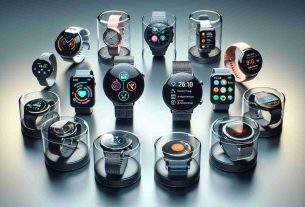 Generate a high-definition realistic photo that represents the concept of new generation smartwatches. It should capture the innovations and advancements in wearable technology, highlighting features such as health fitness tracking, phone message notifications, GPS capabilities, and high-definition screens. The image could possibly illustrate a collection of these next-generation smartwatches displayed on a table, representing various designs, sizes, and functionalities.