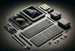 A realistic, high definition image featuring a range of cutting-edge accessories accompanying an iPad. The array of accessories could include a modern and sleek keyboard, a durable case with a built-in stand, an advanced stylus with precision control, wireless earbuds with excellent audio clarity, and a compact and efficient portable charger. The overall setup denotes sophistication and convenience, enhancing the iPad user experience.